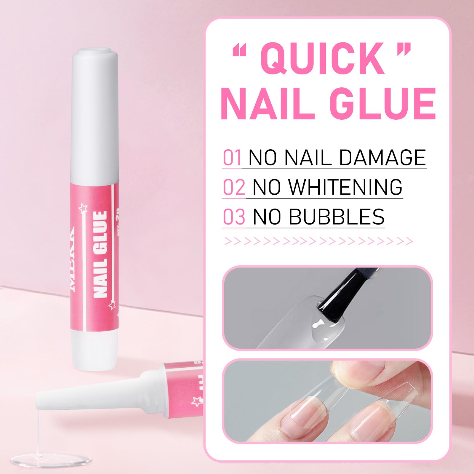 MEKK 24-piece nail glue kit ready for home or salon use.