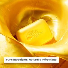 Melaleuca Gold Bar Soap bathroom-shelf scene offers quick, refreshing cleanse after workouts.