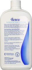 Melaleuca Renew Intensive Skin Therapy Lotion bottle back highlights ingredients and skin soothing benefits.