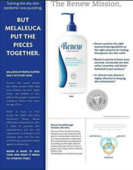 Melaleuca Renew Intensive Skin Therapy Lotion texture closeup emphasizes non-greasy fast absorbing hydration.