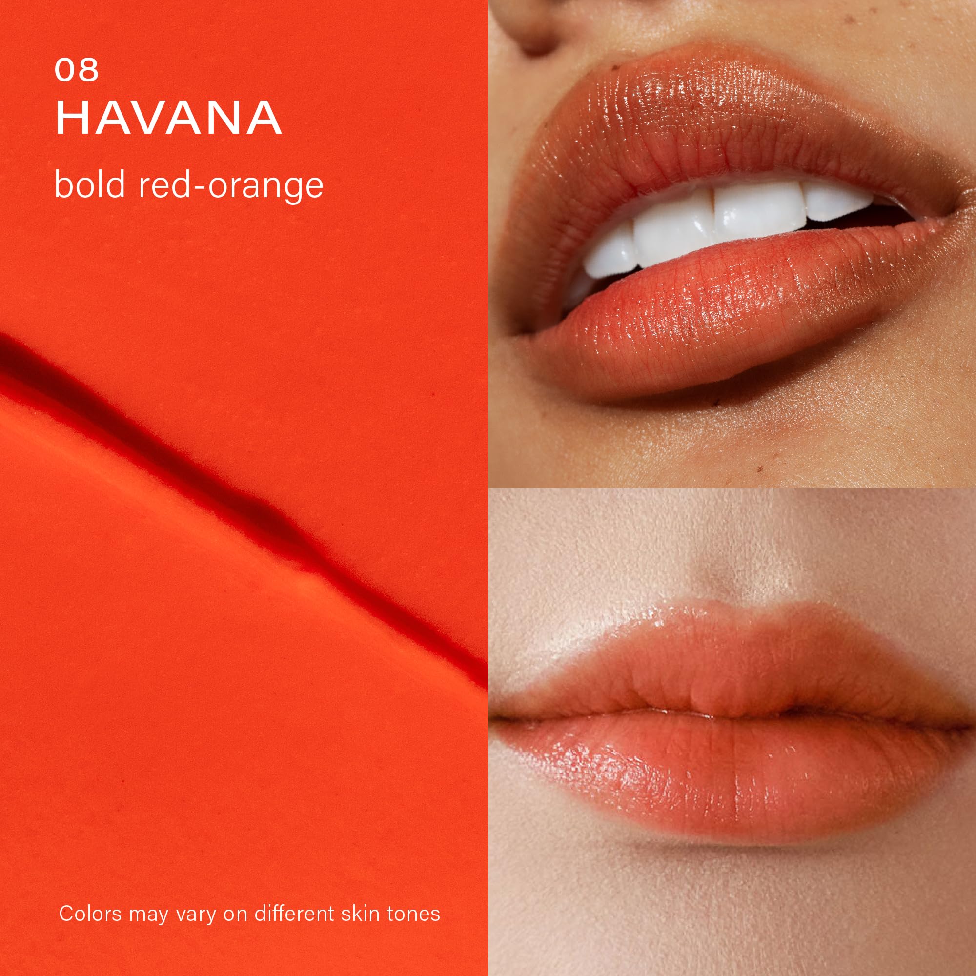 Melixir lip butter Havana swatch reveals natural sheer color