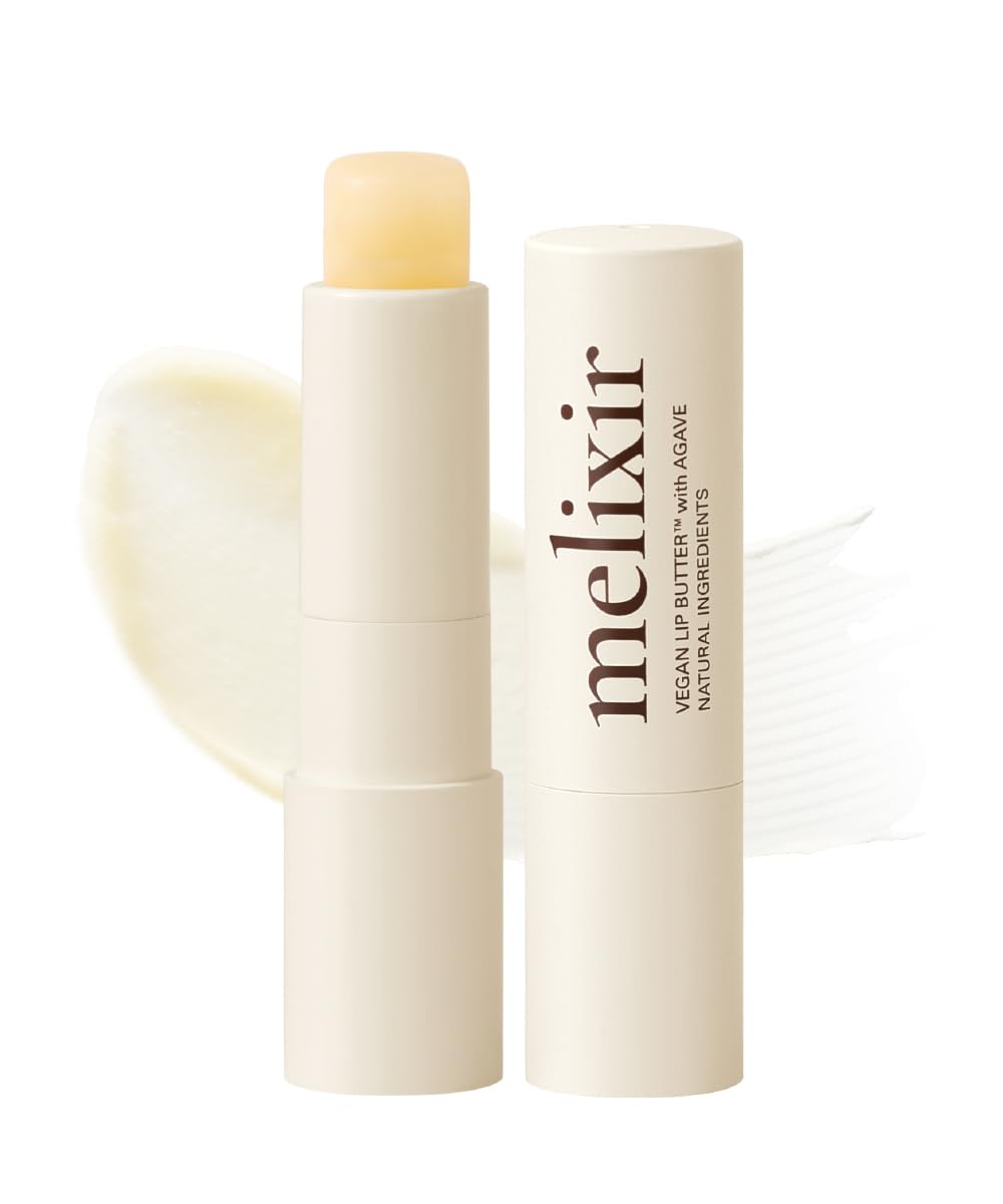 Melixir Vegan Lip Butter Agave Clear provides instant hydration with a natural shine.
