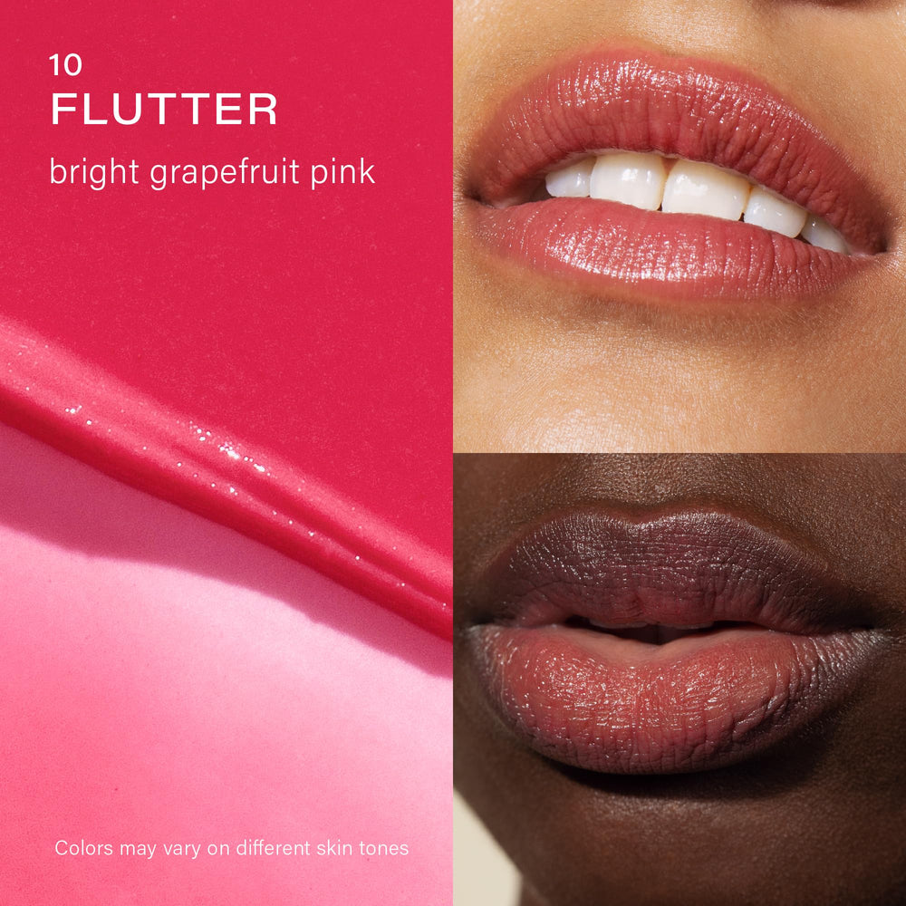 Melixir Lip Butter tube during application shows silky glide on lips