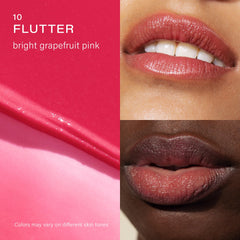 Melixir Lip Butter tube during application shows silky glide on lips