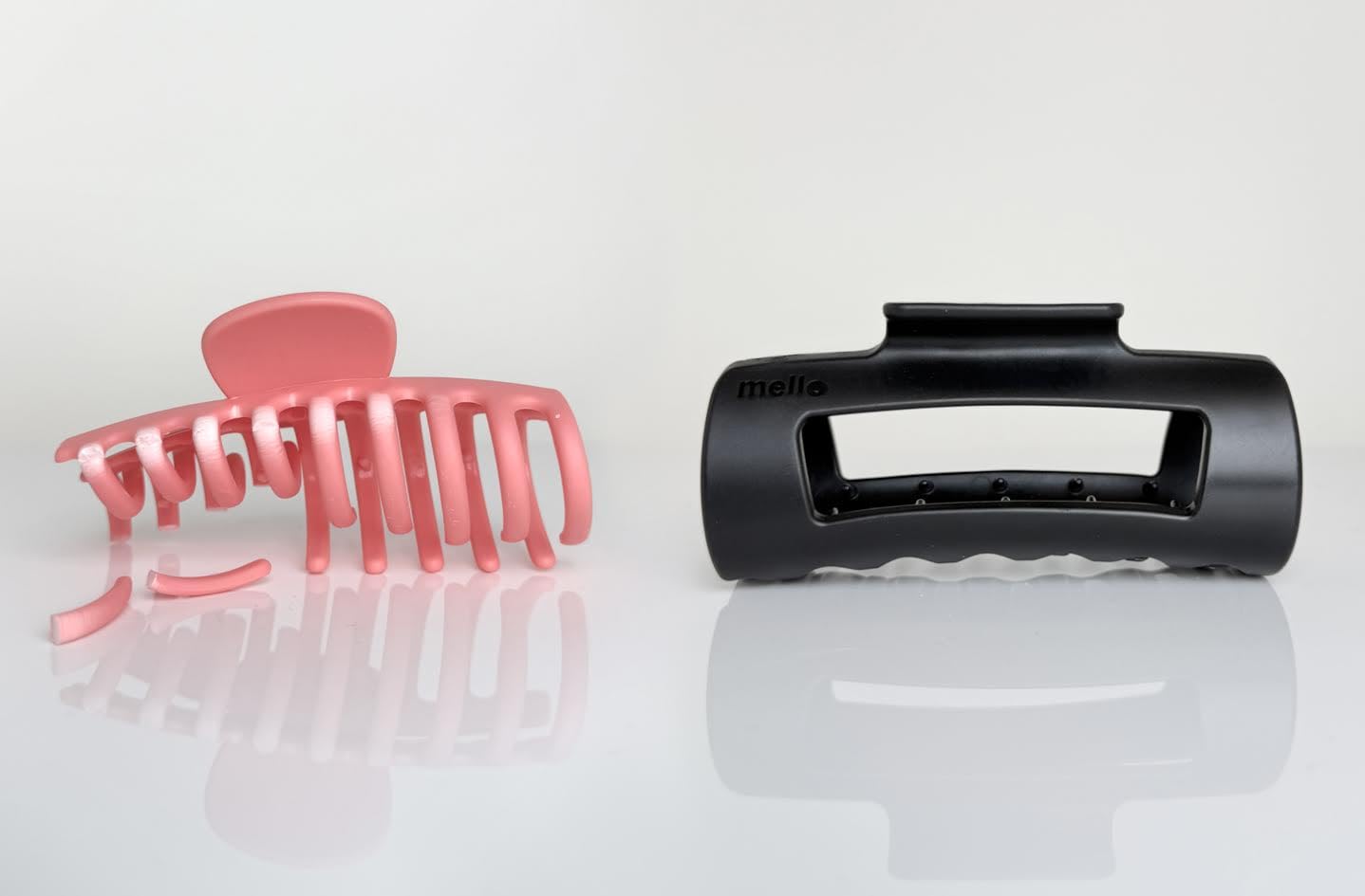 Mello hair clip rust-proof spring image conveys durable, sweat-friendly performance