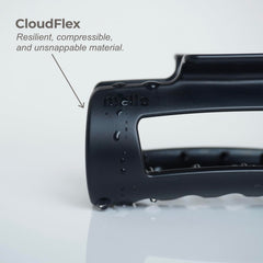 Mello hair clip squishy closeup highlights CloudFlex comfort for all-day wear