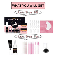 MELLUCCI lash lift tools and instructions image highlights easy steps for DIY lash and brow styling