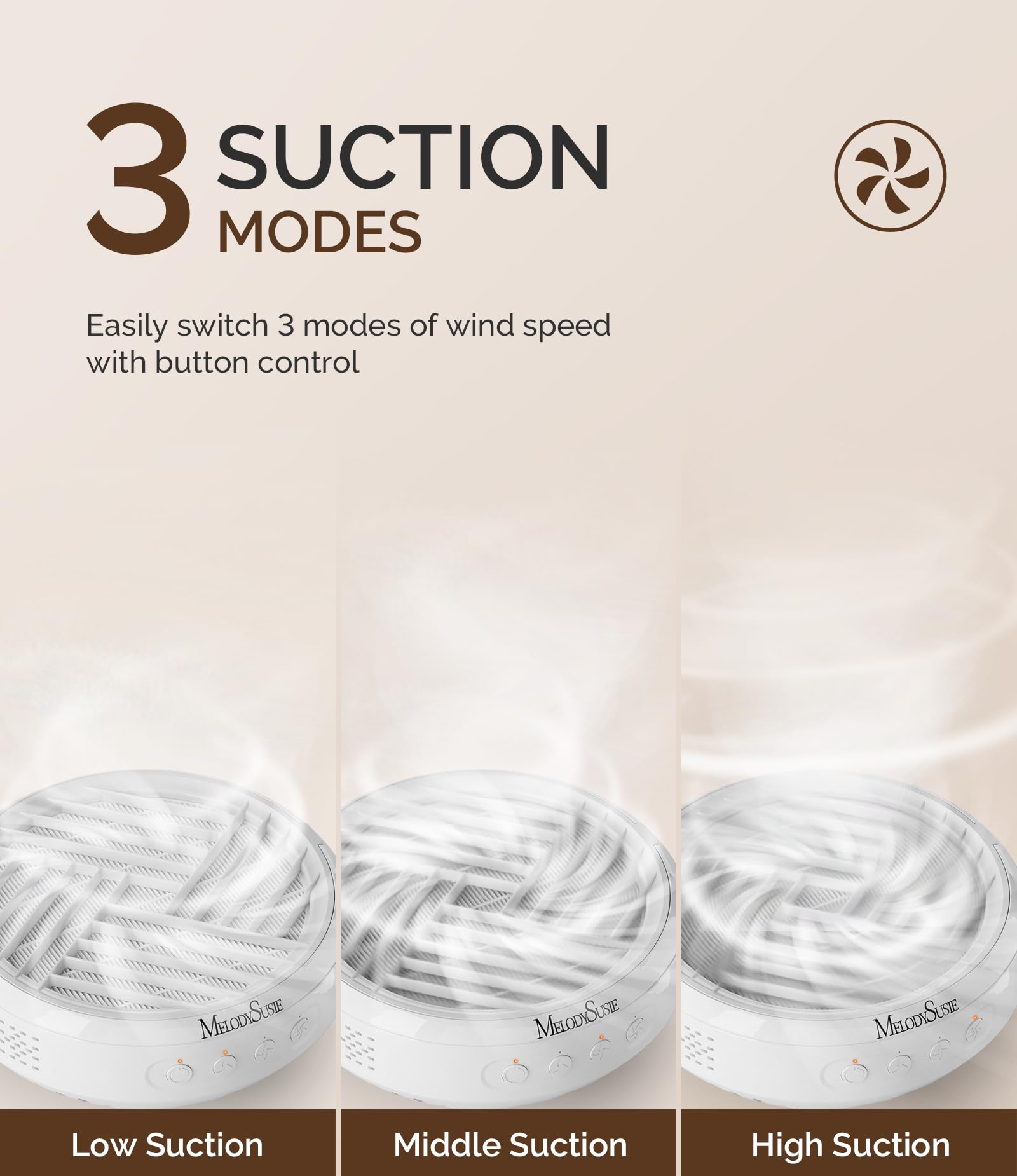MelodySusie cordless nail dust collector 360 suction delivers thorough dust capture around nails.