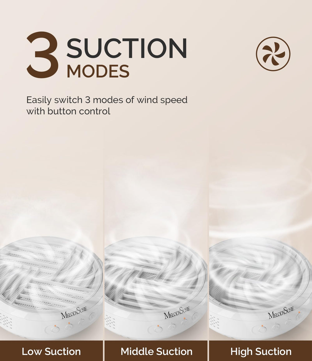 MelodySusie cordless nail dust collector 360 suction delivers thorough dust capture around nails.