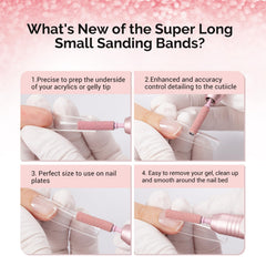 MelodySusie 180 fine grit sanding bands for smoothing natural nails and cuticles