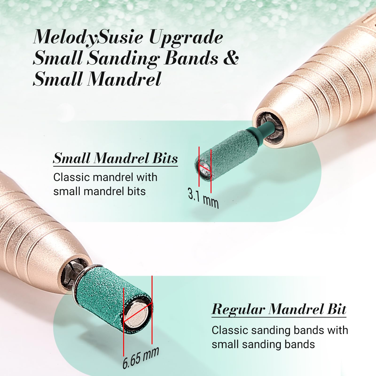 MelodySusie 180 grit sanding band for smooth natural nails and cuticle prep