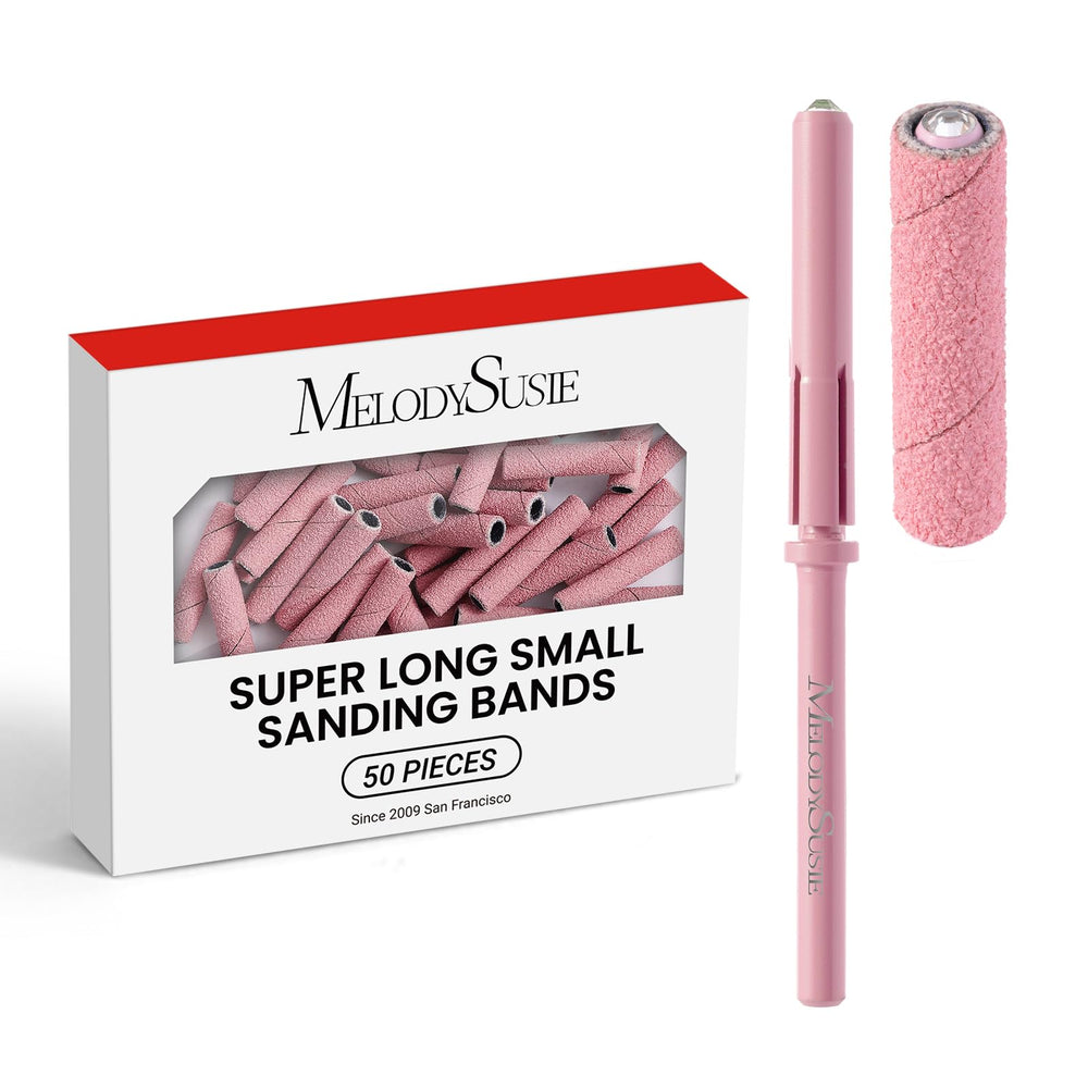 MelodySusie 50pcs nail drill bits crystal mandrel for precise shaping and prep