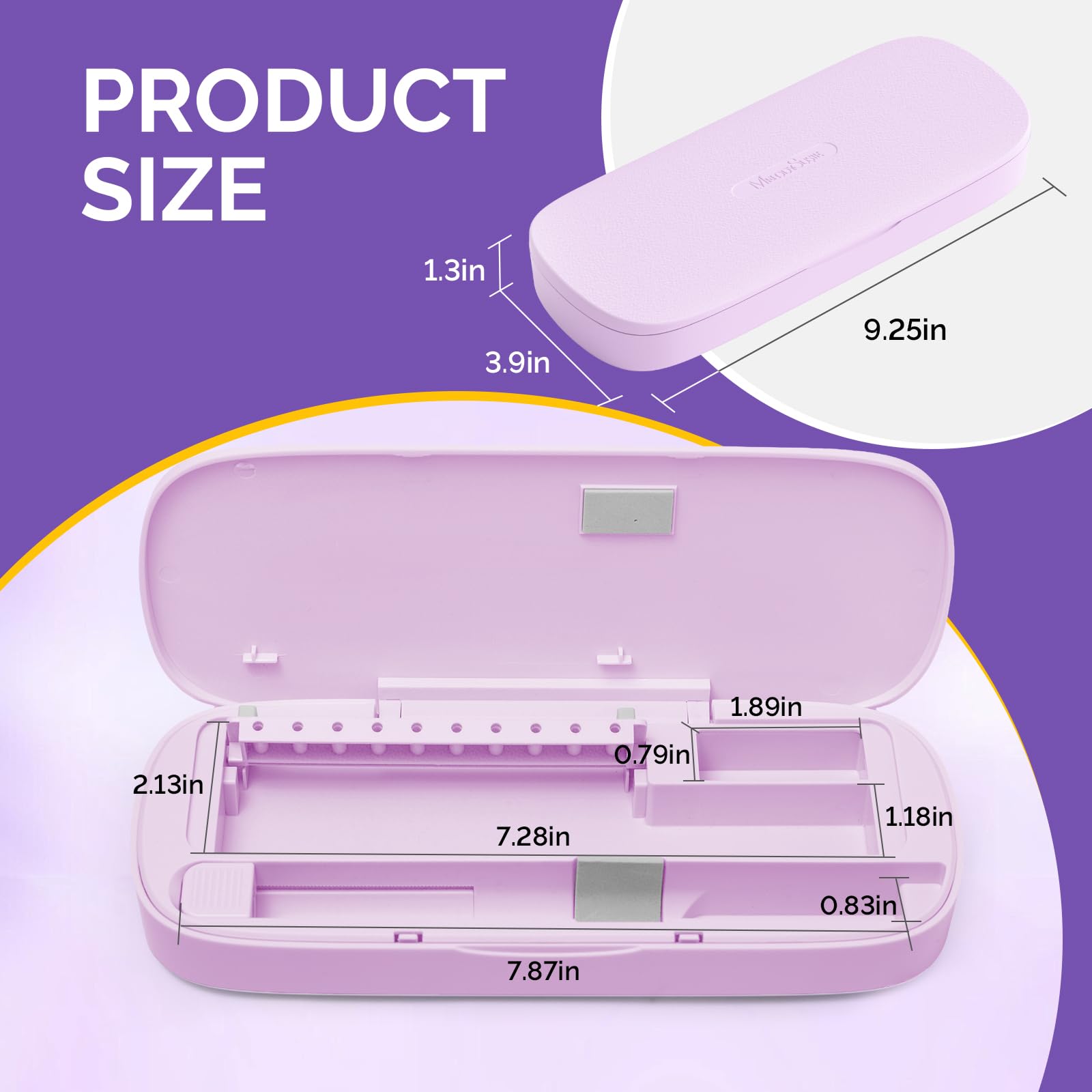 MelodySusie acrylic nail tool storage box bottom-non-slip highlights stable placement on surfaces