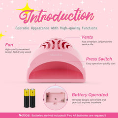 MelodySusie battery-operated nail dryer demonstrates cordless convenience