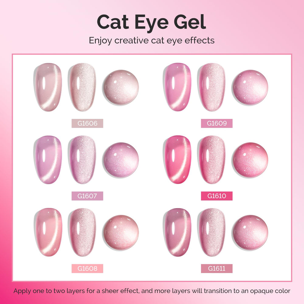 Gel ojo-gato MelodySusie imantado, imán incluido, efectos brillantes sin esfuerzo.