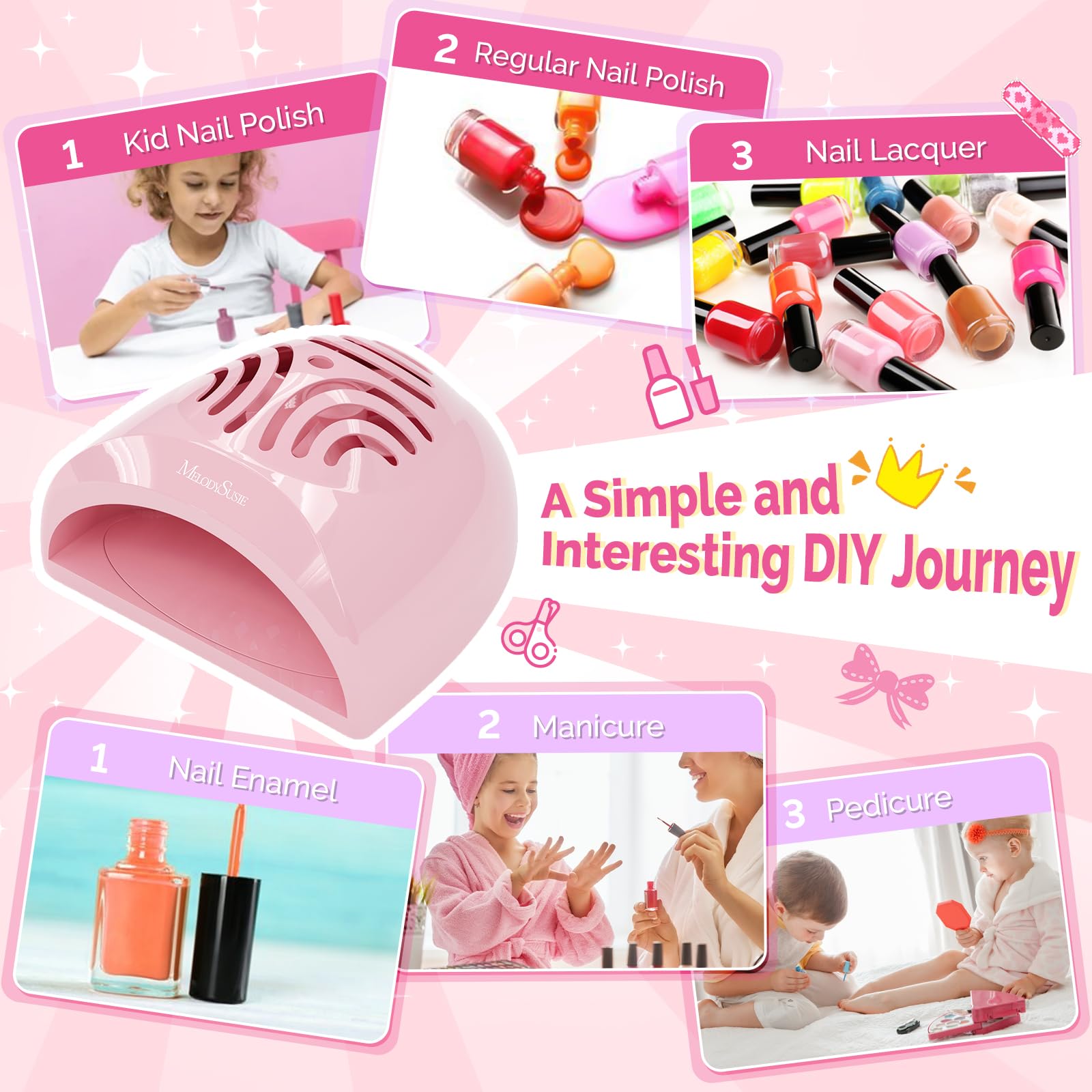 MelodySusie compact nail dryer size suitable for travel kits