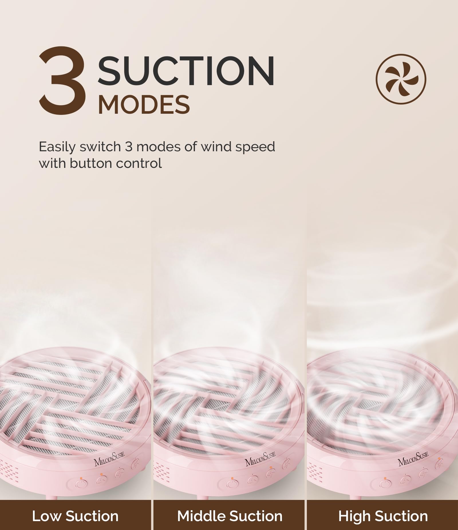 MelodySusie compact nail dust collector side portrait demonstrates portable design for on-the-go