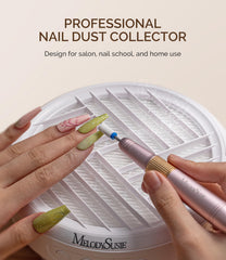 MelodySusie Compact Nail Dust Collector side view emphasizing portable footprint.