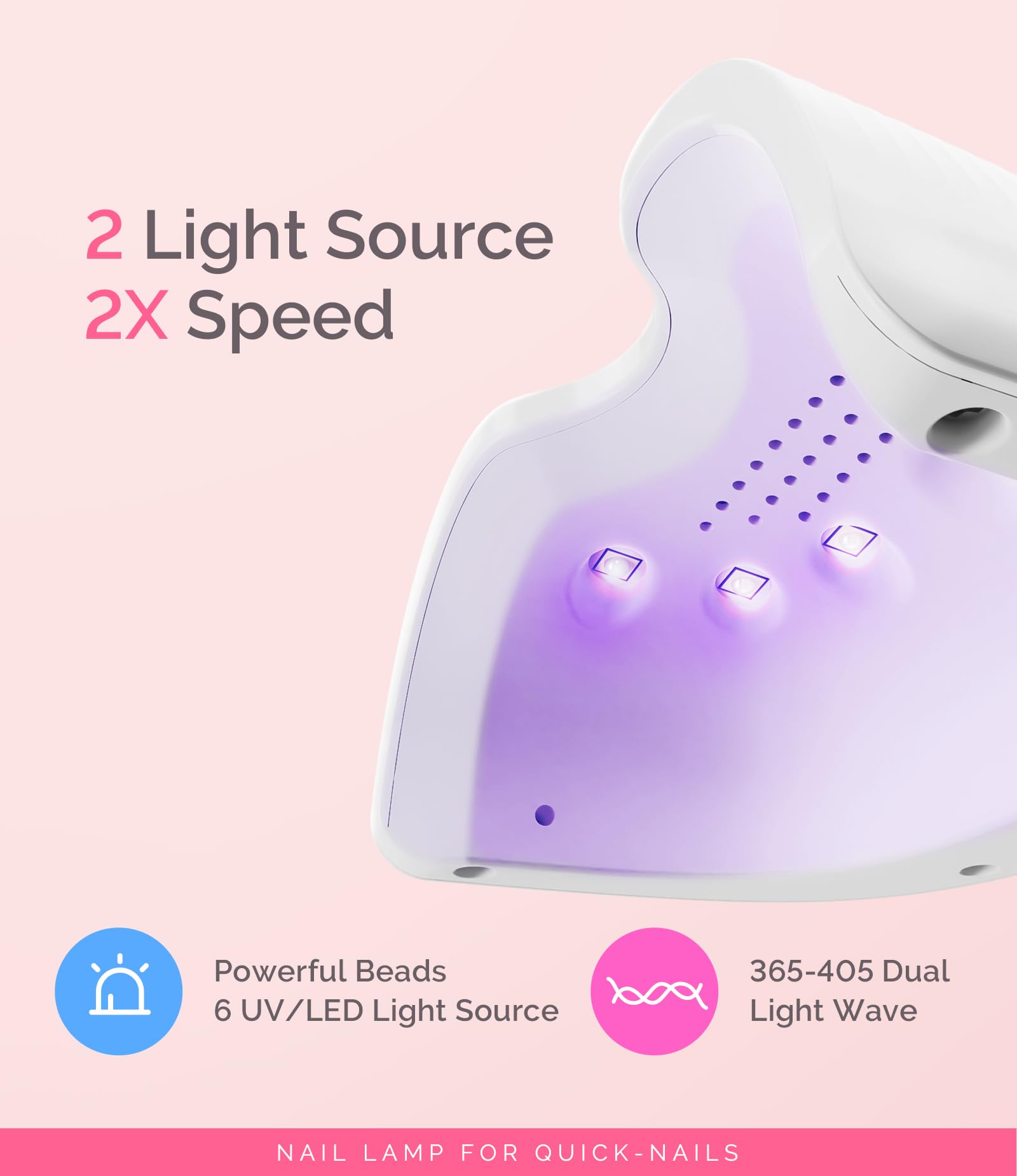 MelodySusie compact nail lamp with travel-friendly size for quick home sessions.