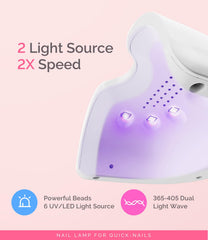 MelodySusie compact nail lamp with travel-friendly size for quick home sessions.