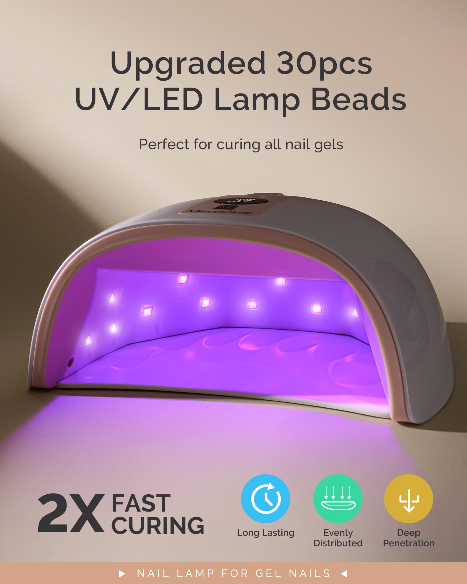 MelodySusie cordless UV nail lamp compact-travel design fits small spaces.