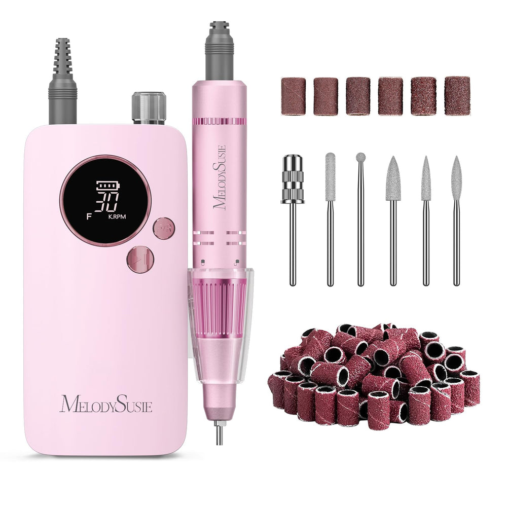 MelodySusie entry-level clip-on nail drill pink design for precise home manicures