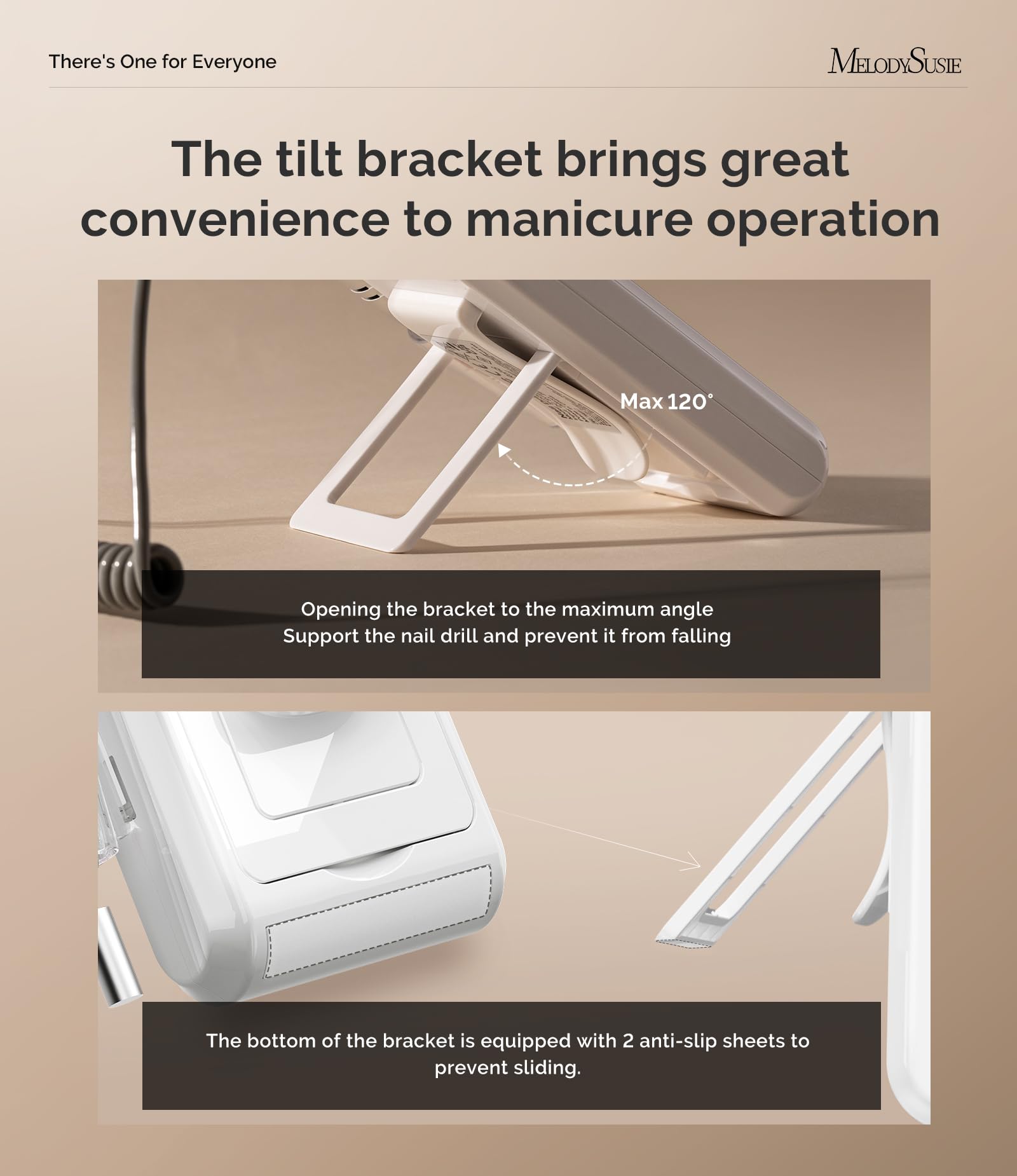 MelodySusie entry-level nail drill 30k-rpm enables fast shaping.