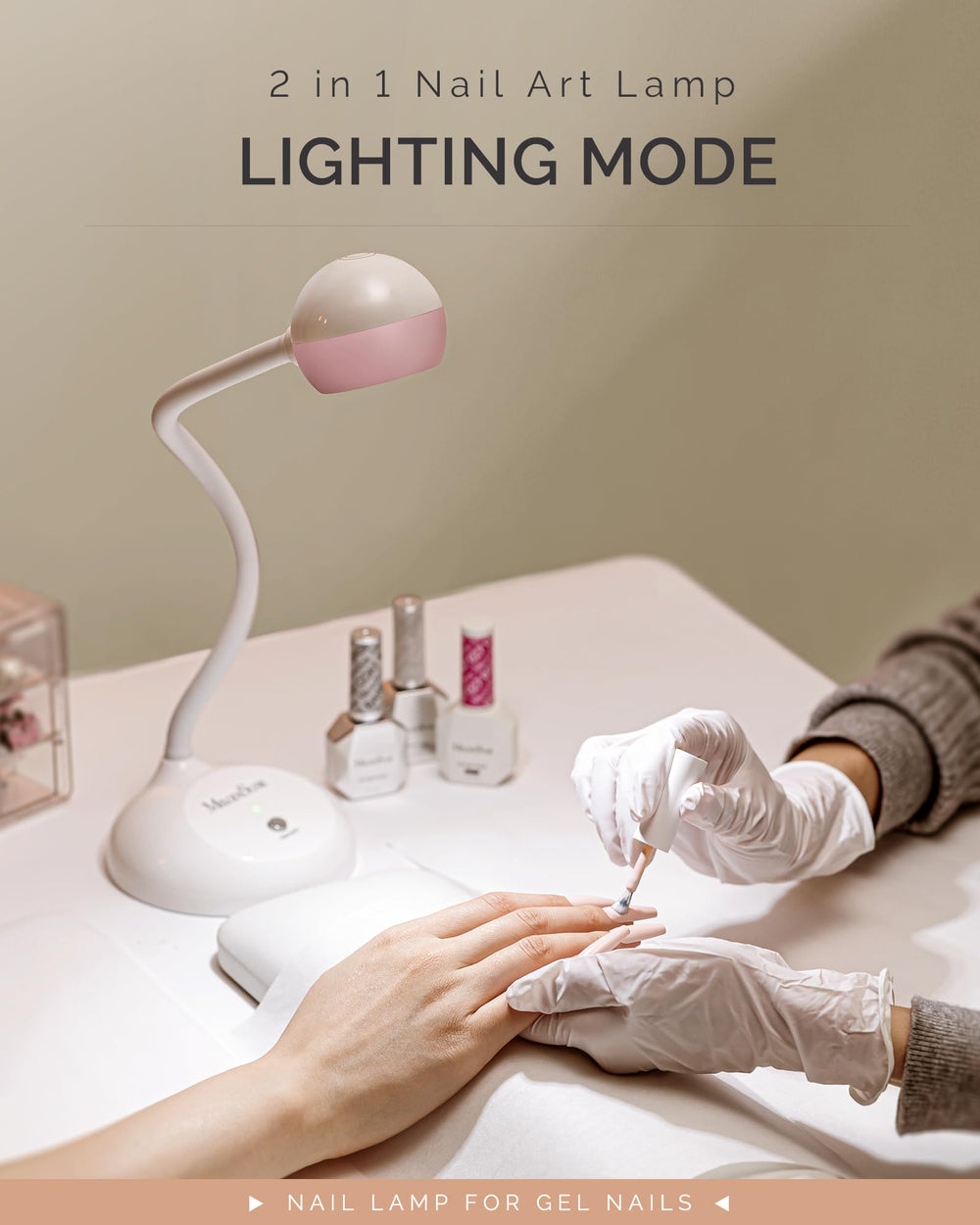 MelodySusie gooseneck UV/LED beads delivering even curing across gel types.