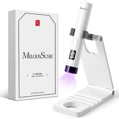 MelodySusie Handheld UV Light with Stand enables hands-free gel curing on the go.