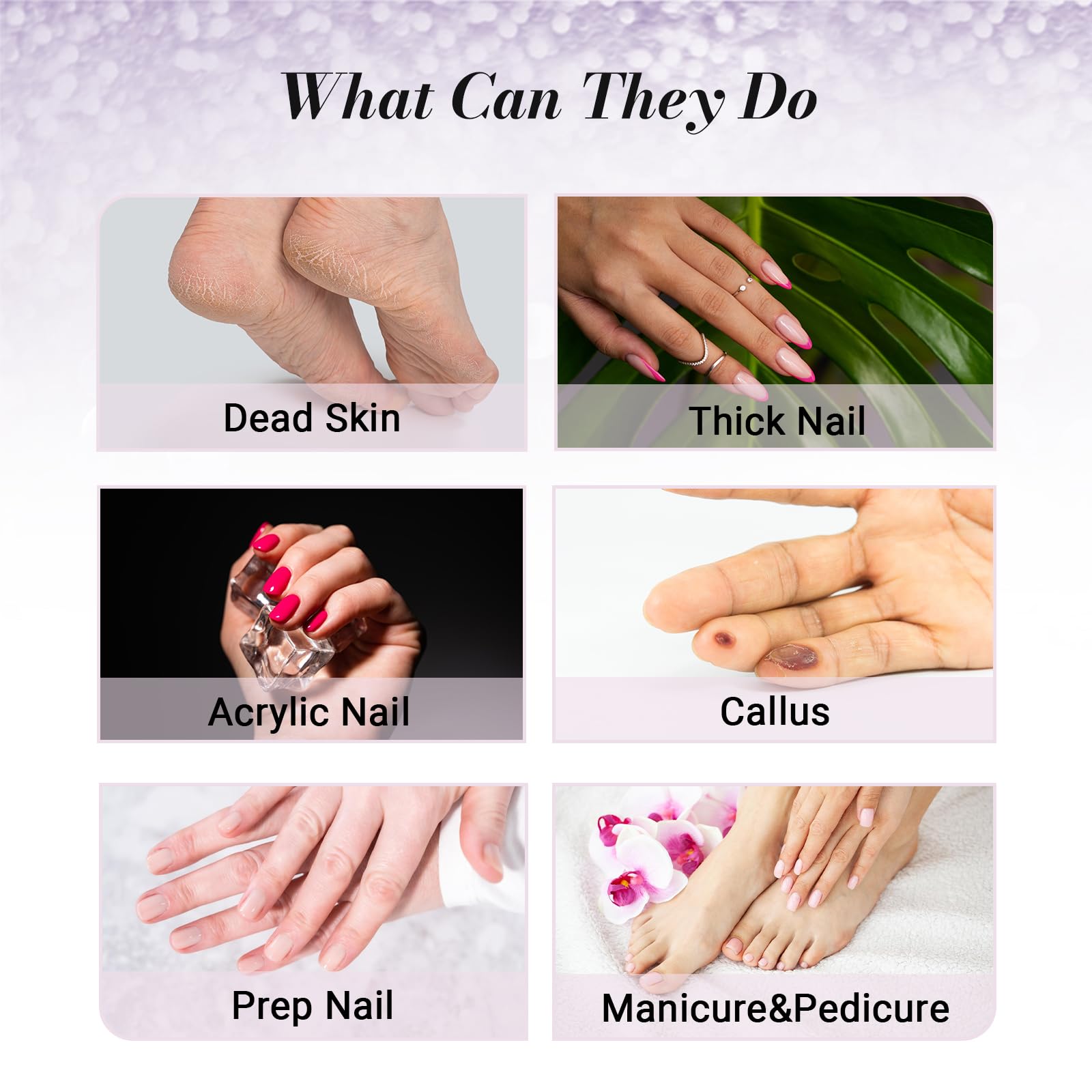 MelodySusie detailed nail shaping set enhances under-nail prep for gel tips.