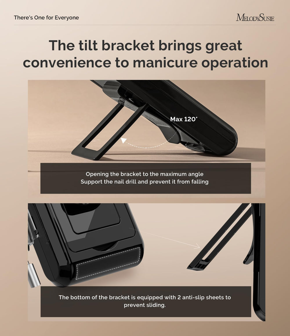 Adjustable bracket and stand on MelodySusie MB420G for stability