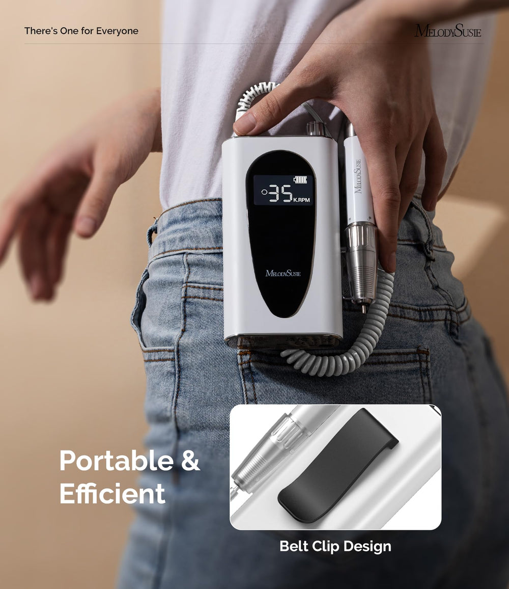 MelodySusie MM400C LCD display shows RPM and battery for precise work