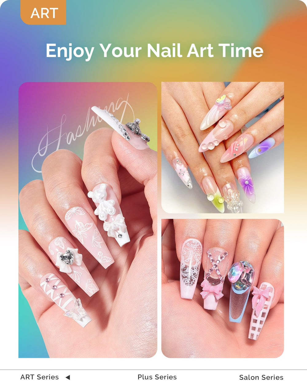 MelodySusie Nail art glue curing with rapid flash curing capability.