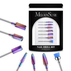 MelodySusie Nail Drill Bits Set 7pcs for fast acrylic and gel removal