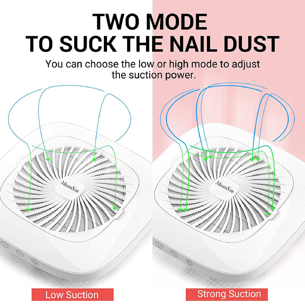 MelodySusie Nail Dust Collector low noise operation supports a quieter workspace