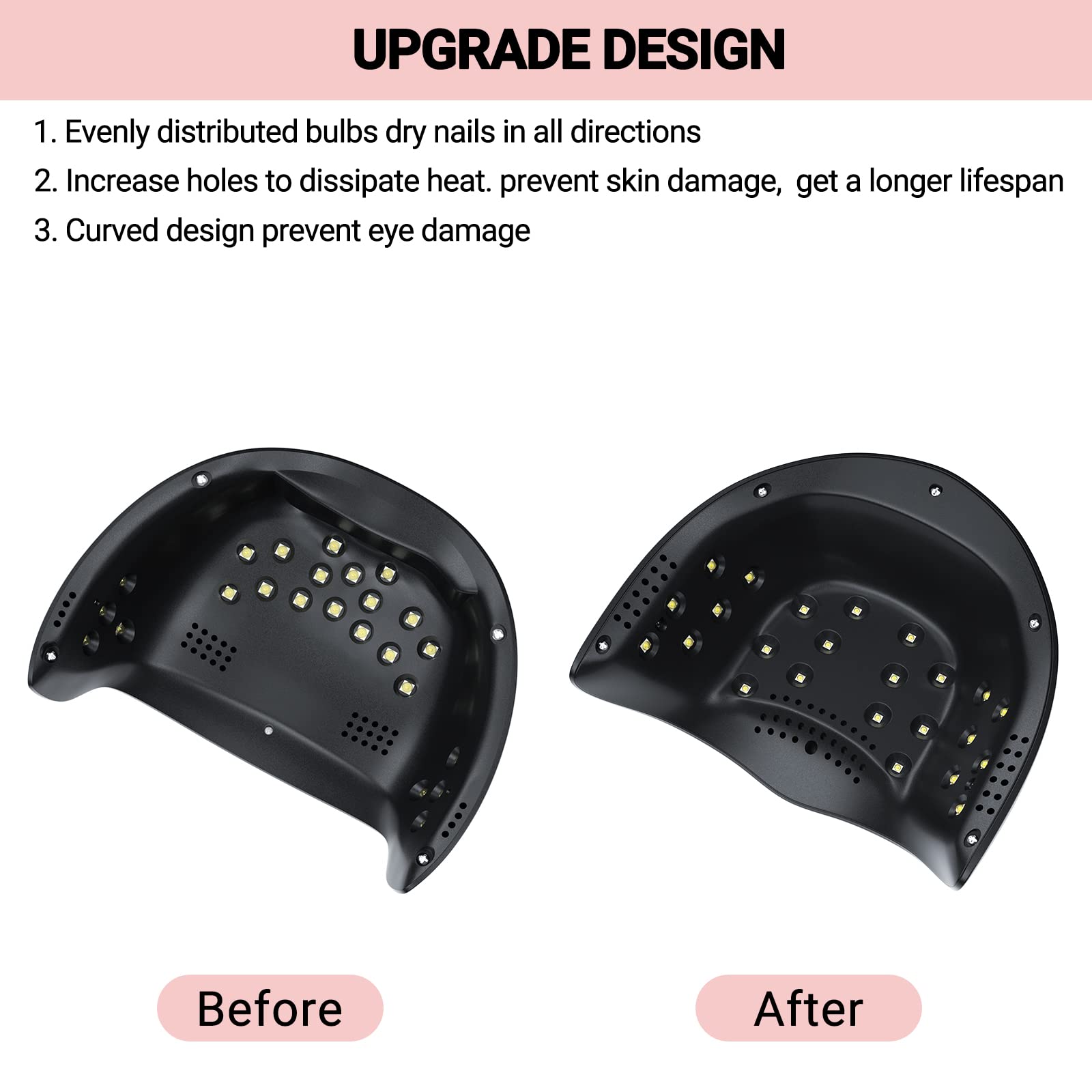 MelodySusie nail lamp four timer settings with clear LCD display