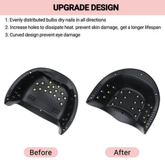 MelodySusie nail lamp four timer settings with clear LCD display