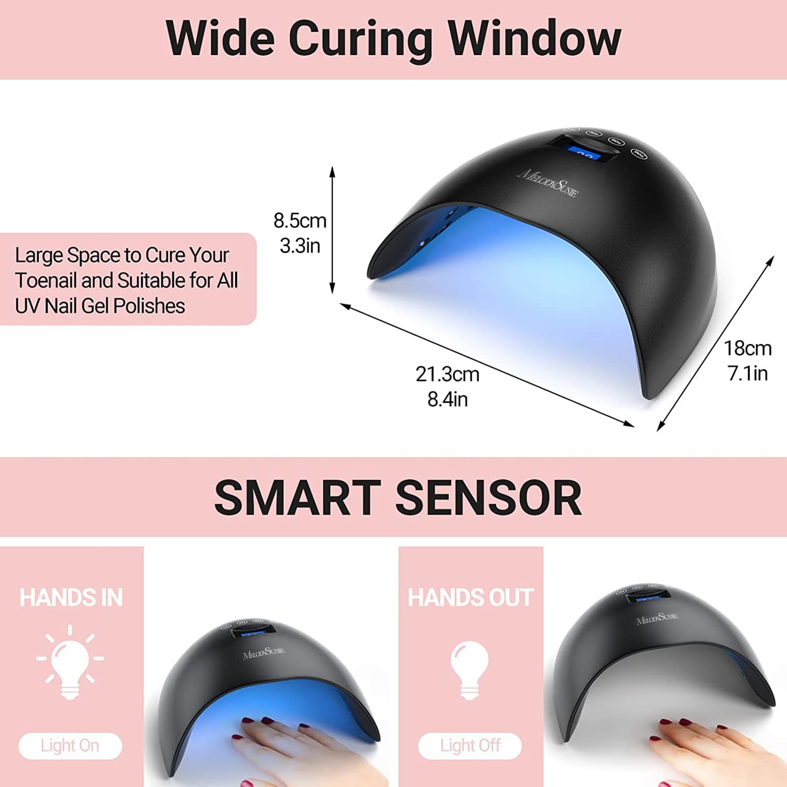 MelodySusie infrared sensor enables hands-free operation during curing