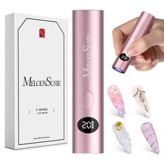 MelodySusie P-ART01G compact UV LED nail lamp enables quick on-the-go cures.