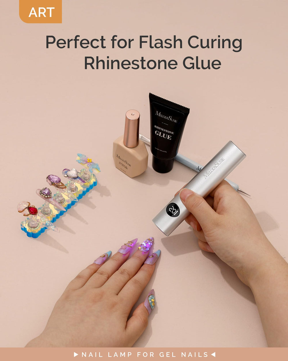 MelodySusie P-ART01G ergonomic handheld design reduces hand fatigue.