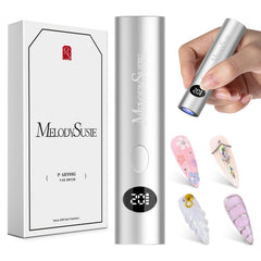 MelodySusie P-ART01G front view highlights a compact cordless lamp for on-the-go manicures.