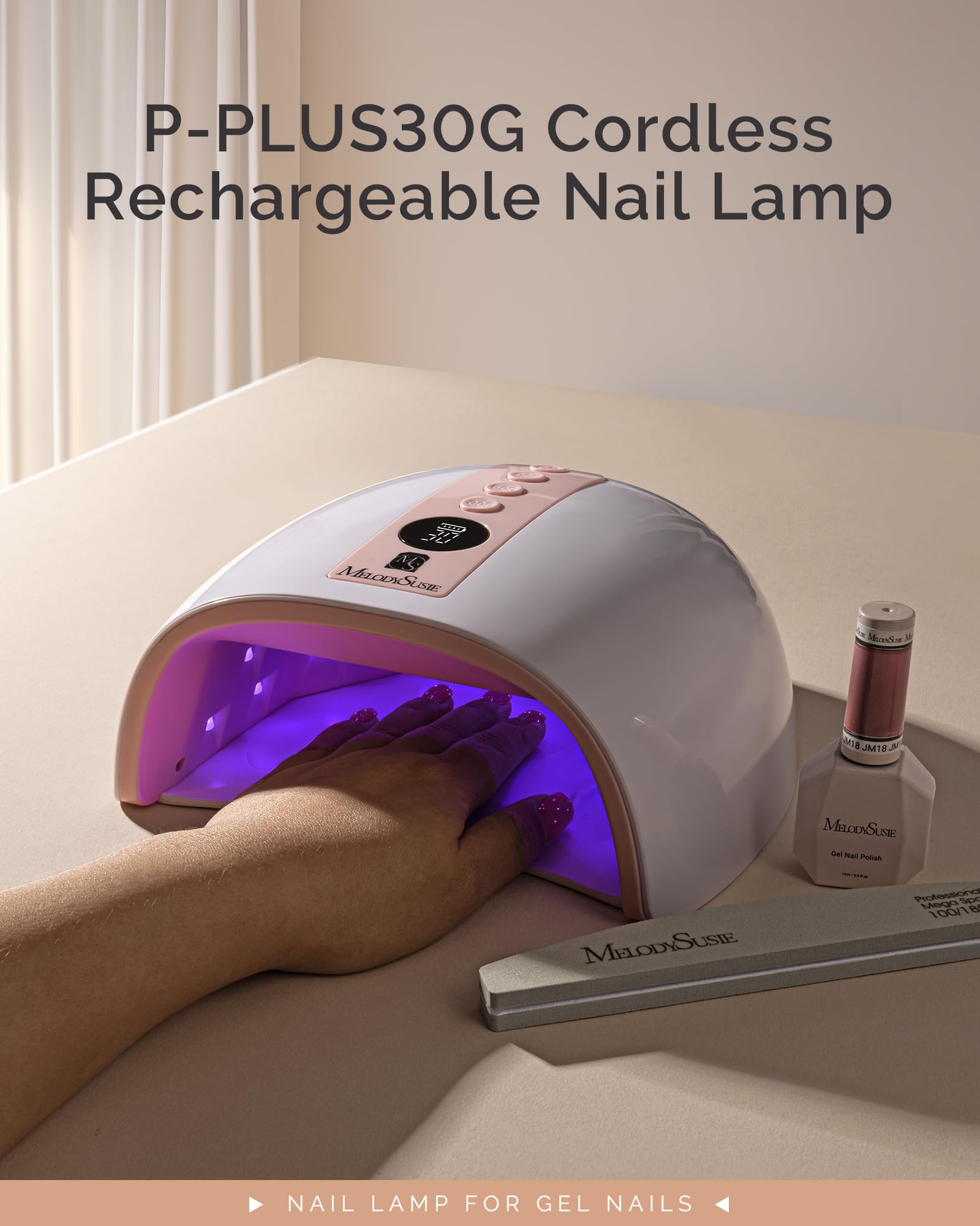 MelodySusie P-Plus30G smart sensor detects hand presence for instant curing.