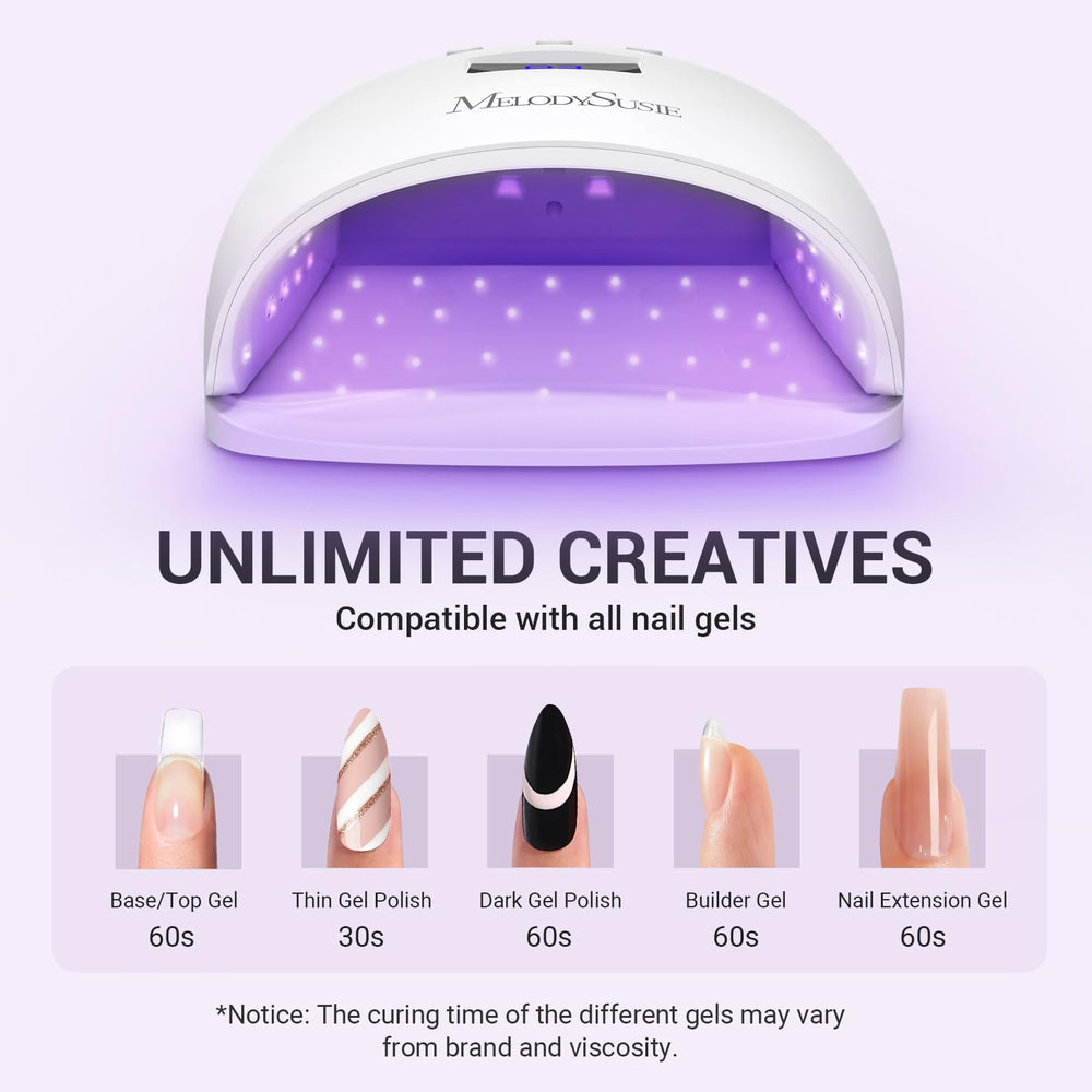MelodySusie P-Plus30I hands-inside use shows safe, efficient curing for multiple nails.