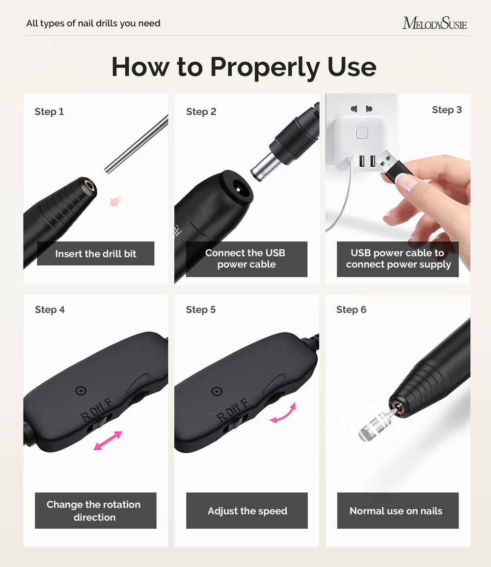 MelodySusie PC120I portable compact design supports on-the-go nail art sessions.