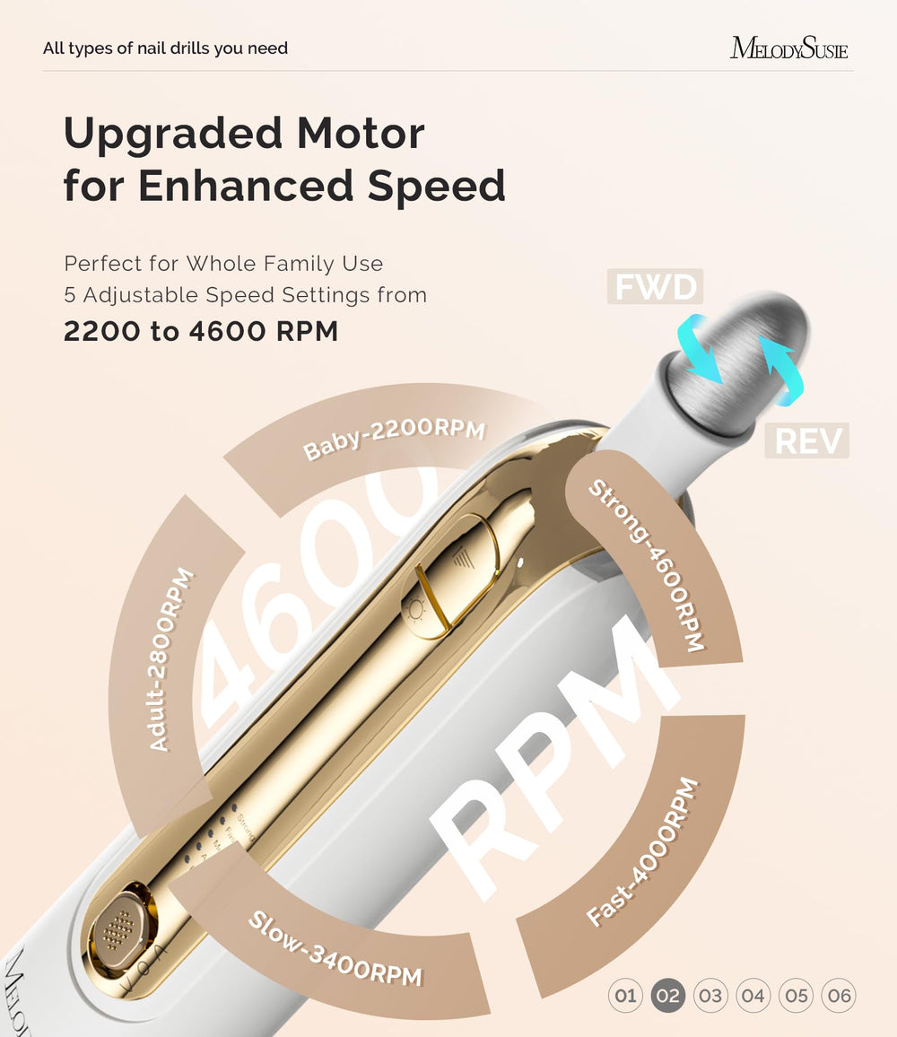 MelodySusie pc760g five-speed settings enable tailored nail care
