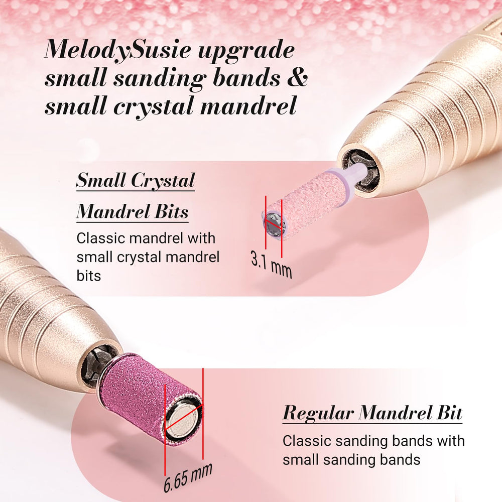 MelodySusie pink packaging highlights a versatile nail prep toolset.