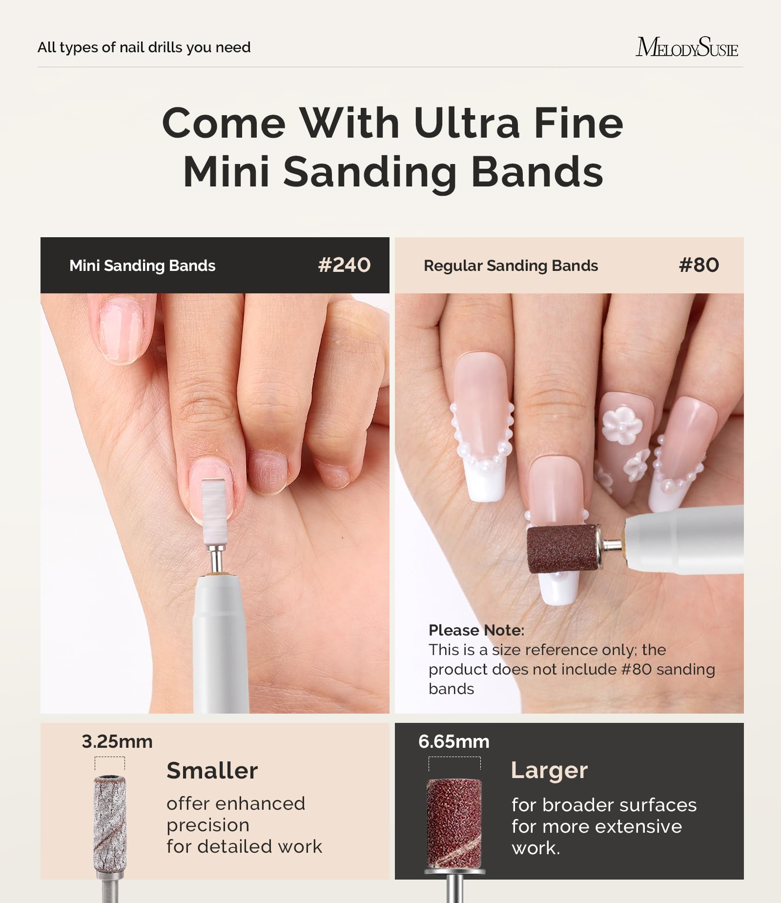 MelodySusie PM170F 25 ultra-fine sanding bands for smooth finishes.