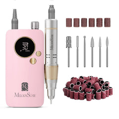 MelodySusie portable nail drill 30000rpm for fast acrylic removal and precise shaping.