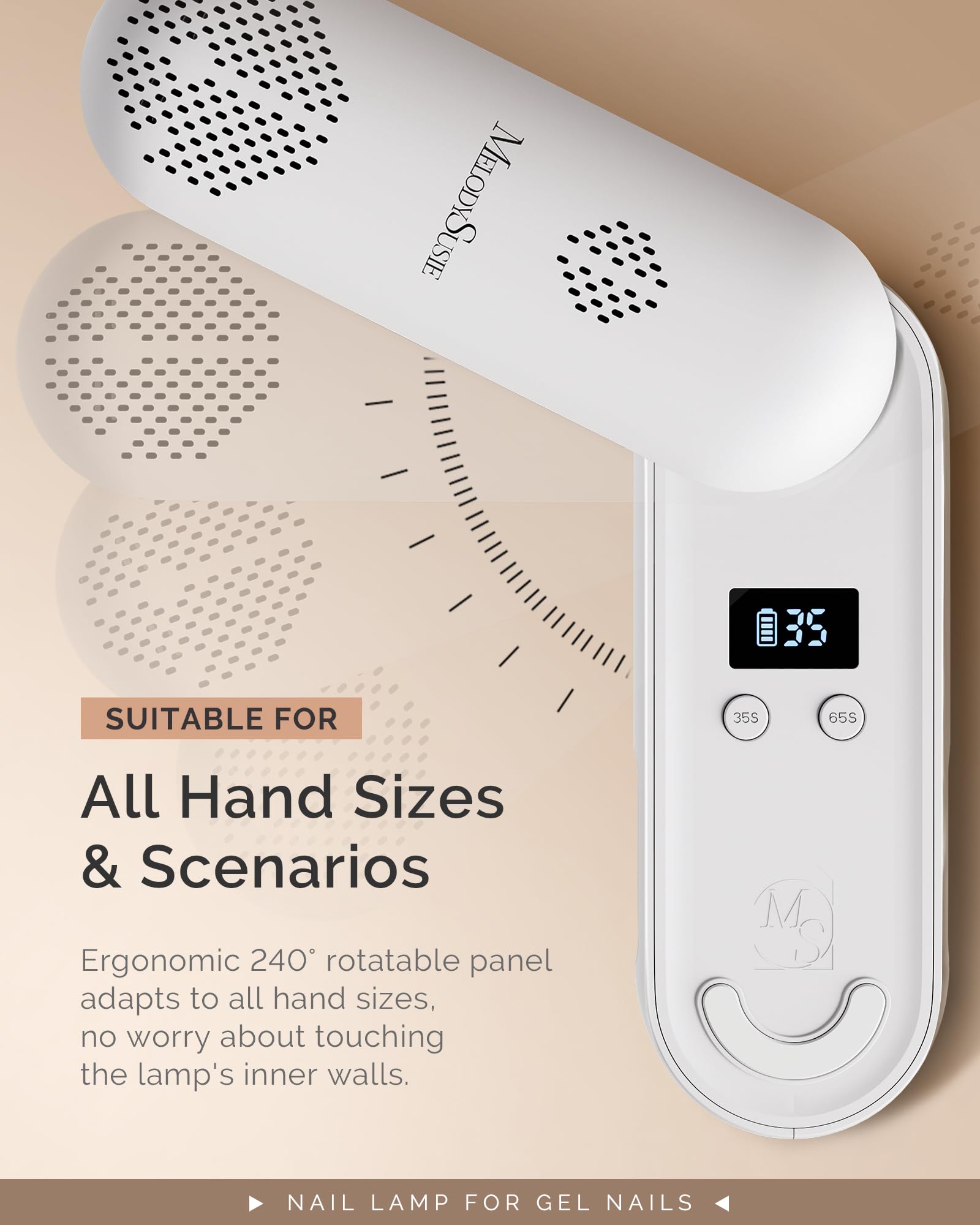 MelodySusie P-PLUS20F lightweight portable lamp for on‑the‑go nails