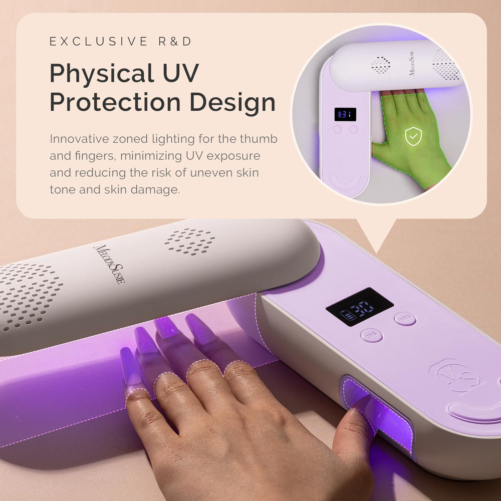 MelodySusie rotatable panel enables customized curing angles during manicures